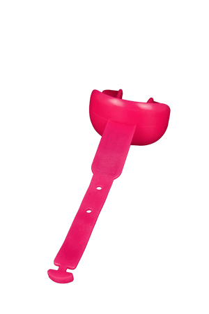 Hot Pink Lip Guard with Permanent Strap - Damage Control Mouthguards